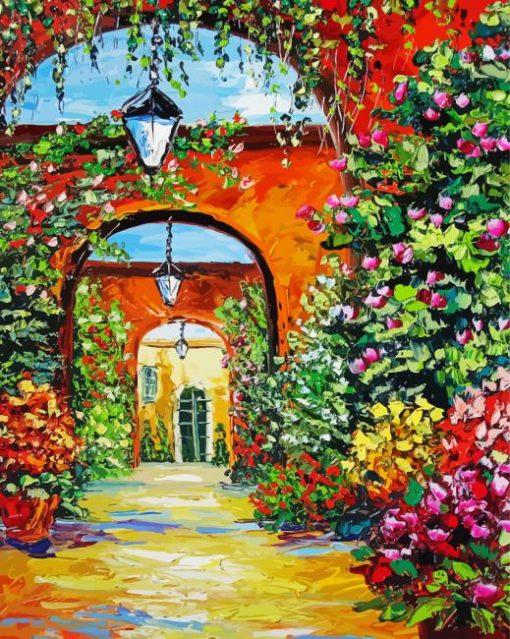 Aesthetic Garden Arch Art paint by number