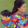 Aesthetic Mexican Mother And Child paint by number