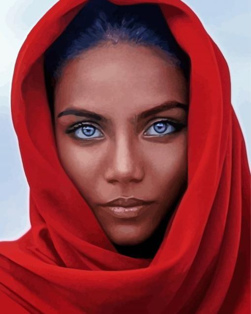 Beautiful Blue Eyed Woman paint by number