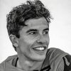 Black And White Marc Marquez paint by number