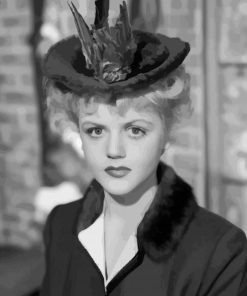 Black And White Classy Angela Lansbury paint by number