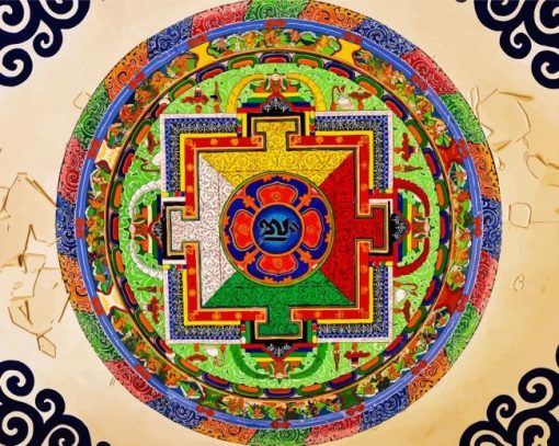 Colorful Traditional Mandala paint by number