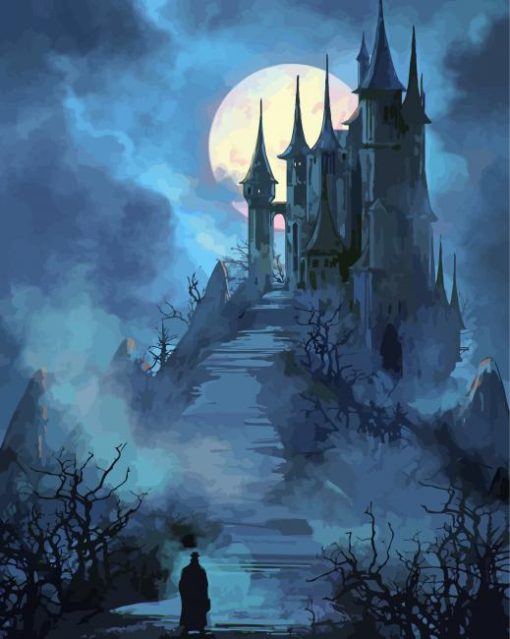 Dracula Castle Art paint by number