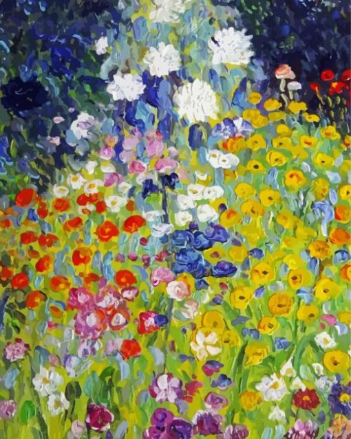 Flower Garden By Klimt paint by number