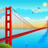 Golden Gate Bridge Across Strait San Francisco paint by number