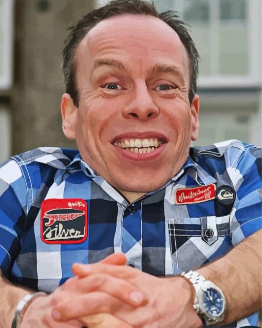 Happy Warwick Davis paint by number