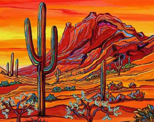 Mexican Desert paint by number