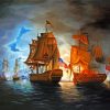 Ocean Naval Battle Art paint by number