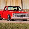 Red C10 Chevy Truck paint by number