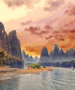 River China Landscape paint by number