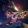 Scary Witch Owl paint by number