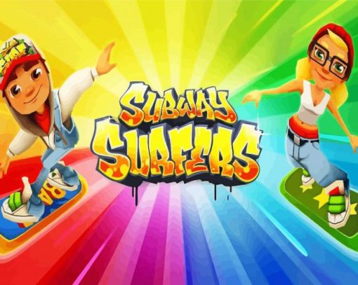 Subway Surfers Video Game paint by number