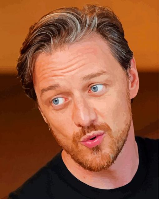 The Actor James Mcavoy paint by number