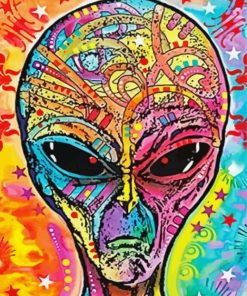 Trippy Alien paint by number