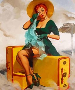 Vintage Woman Gil Elvgren paint by number