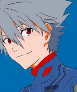 Avangelion Character Kaworu Nagisa paint by number