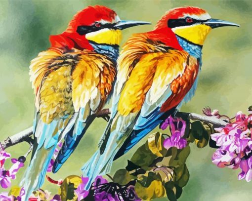 Bee Eater Birds paint by number