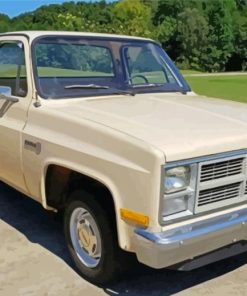 Beige 1984 GMC paint by number