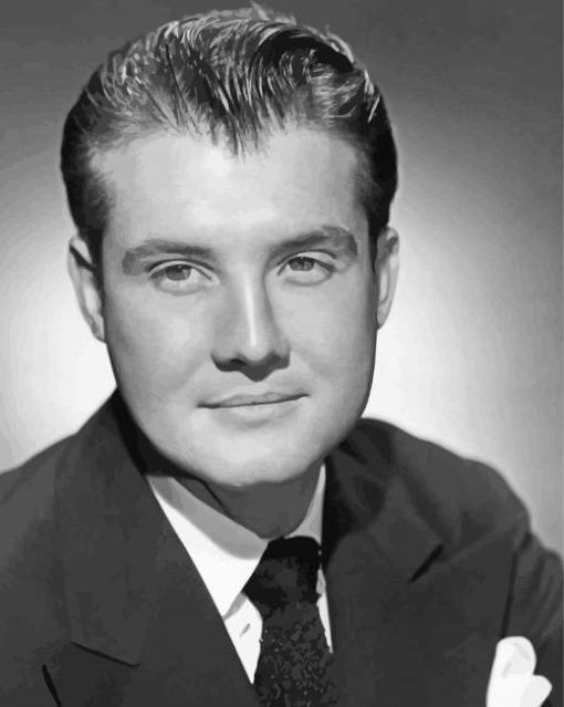 Black And White Actor George Reeves paint by number