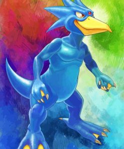 Blue Golduck Pokemon Go paint by number