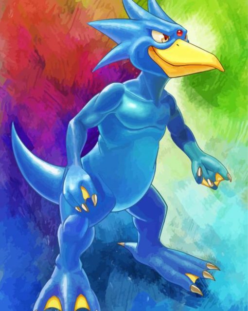 Blue Golduck Pokemon Go paint by number