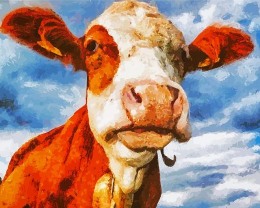 Cow Portrait Artwork paint by number