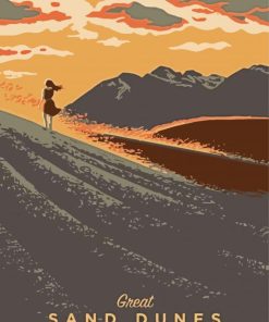 Great Sand Dunes Poster paint by number