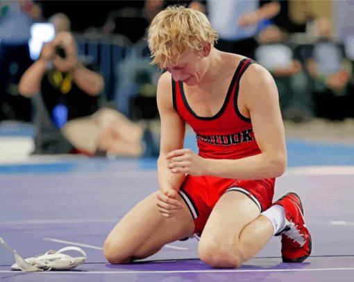 High School Wrestling paint by number