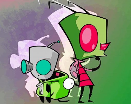 Invader Zim paint by number
