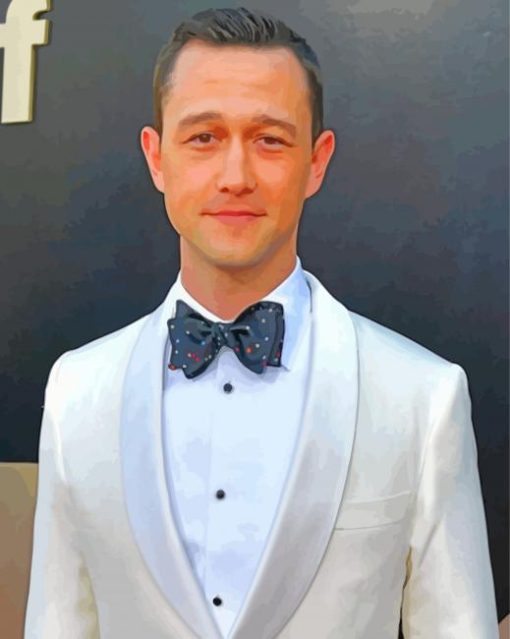 Joseph Gordon Levitt In White Suit paint by number