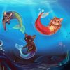 Mermaid Cats paint by number