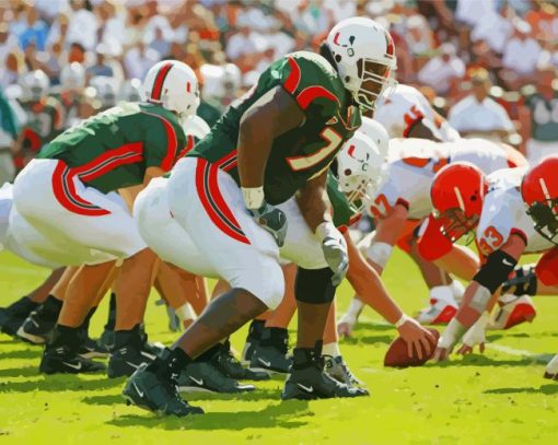 Miami Football Match paint by number