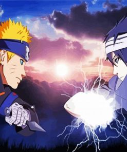 Naruto Vs Sasuke Anime paint by number