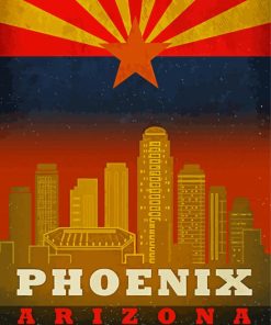 Phoenix Arizona Poster paint by number