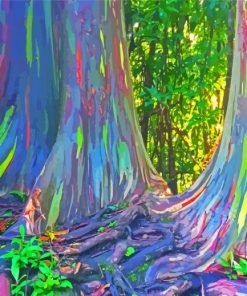 Rainbow Eucalyptus Tree paint by number