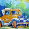 Ramblin Wreck Art paint by number