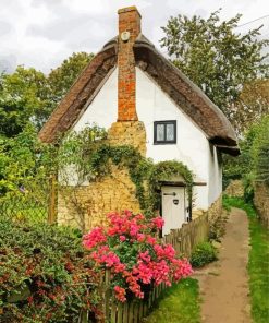 Scenery English Cottage paint by number