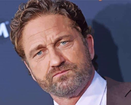 Scottish Actor Gerard Butler paint by number