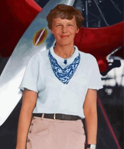 The Aviator Amelia Earhart paint by number