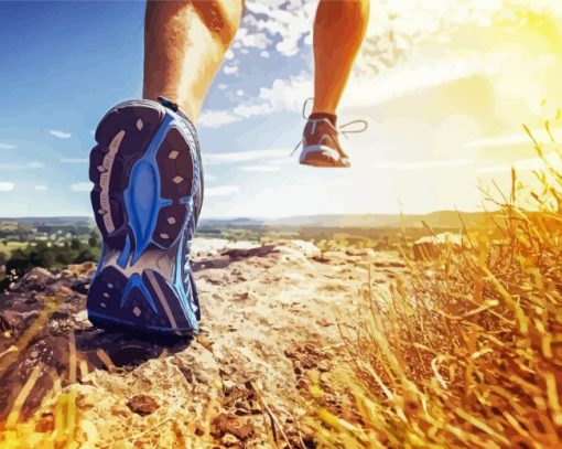 Trail Running Steps paint by number