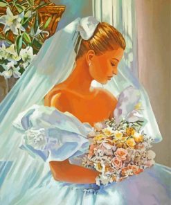 Vintage Wedding Bride Art paint by number