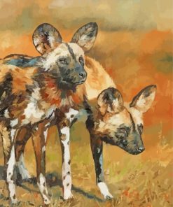 Wild African Hunting Dogs paint by number