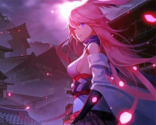 Yae Miko Anime paint by number