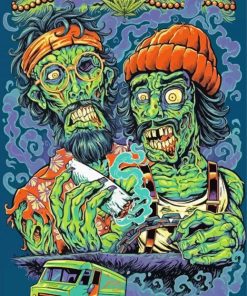 Zombie Cheech And Chong paint by number