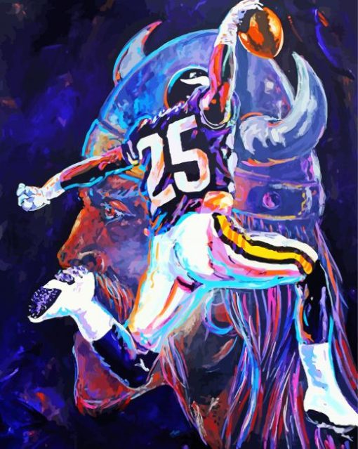 Aesthetic Minnesota Vikings paint by number