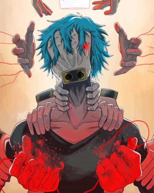 Aesthetic Tomura Shigaraki paint by number