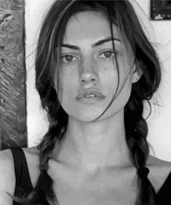 Black And White Phoebe Tonkin paint by number