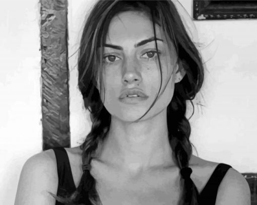 Black And White Phoebe Tonkin paint by number