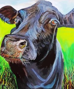 Black Cow paint by number