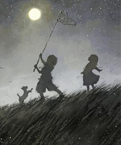 Children Catching The Moon paint by number